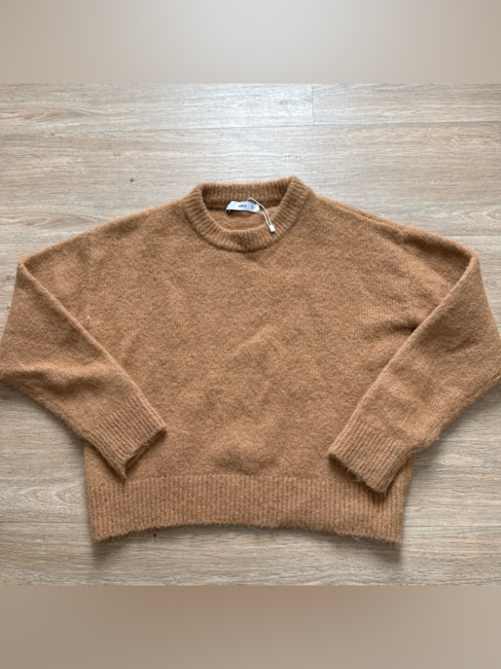 Mango Crewneck Sweater in Camel Small